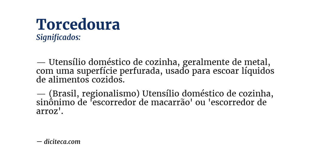 Significado de torcedoura
