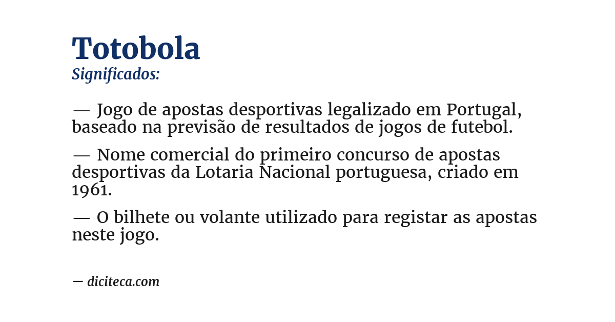 Significado de totobola