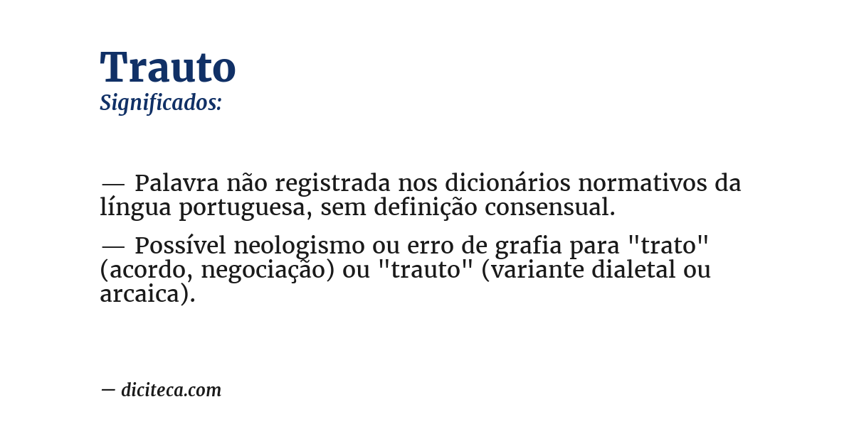 Significado de trauto