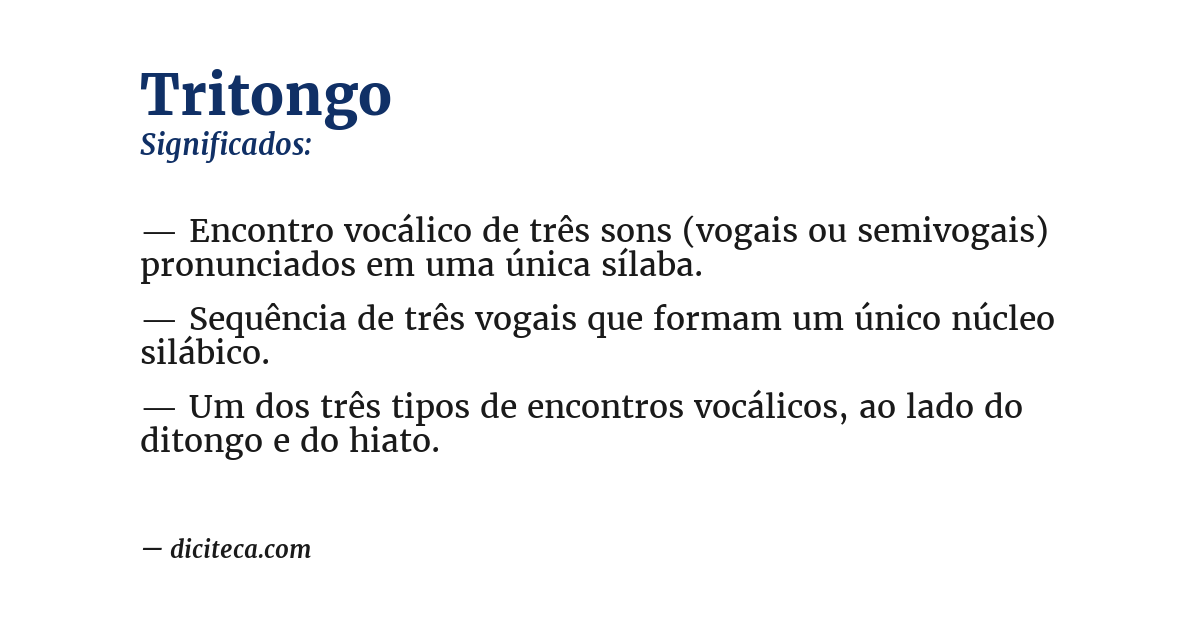 Significado de tritongo