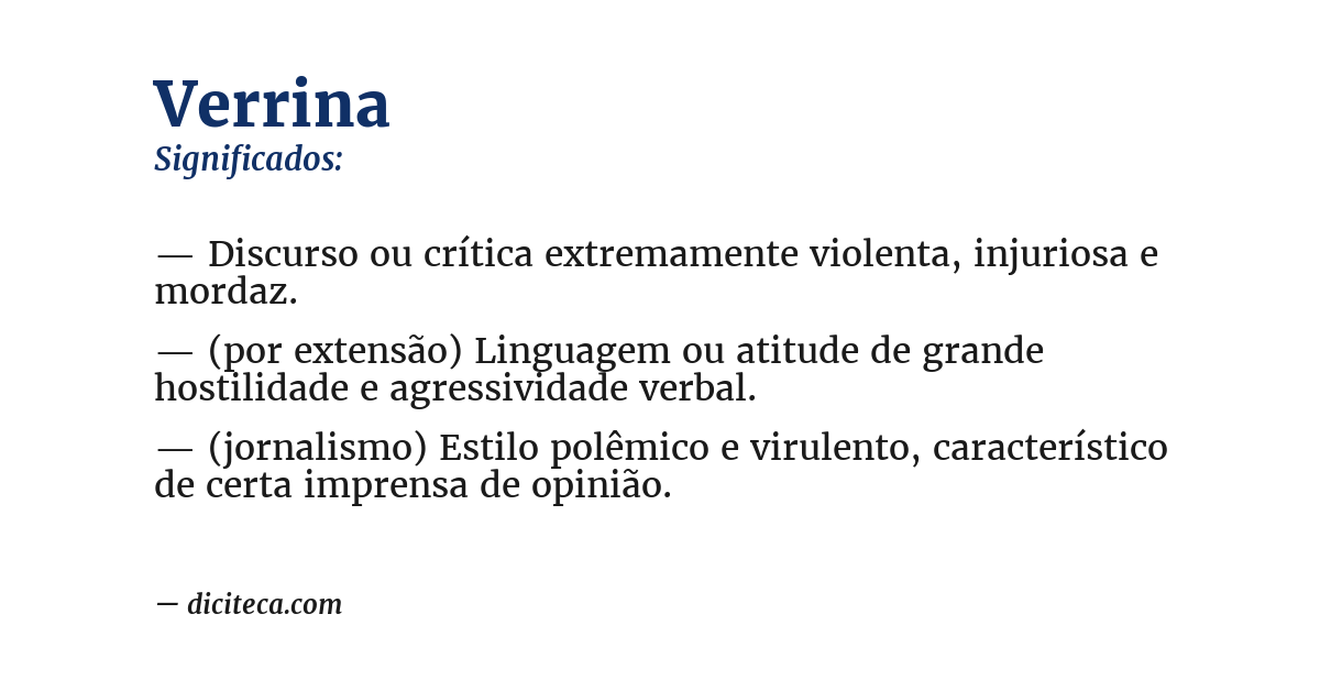 Significado de verrina