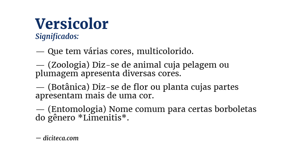 Significado de versicolor
