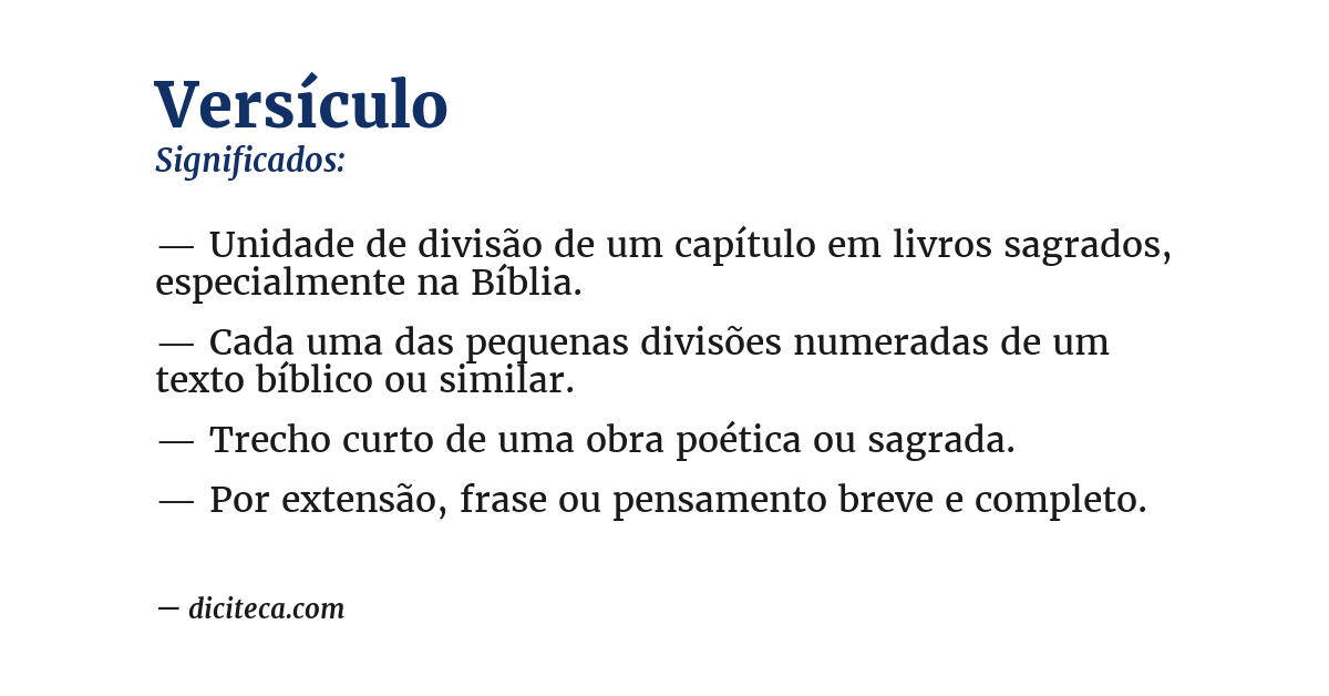 Significado de versículo