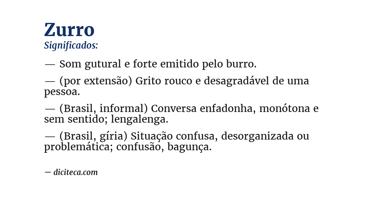 Significado de zurro