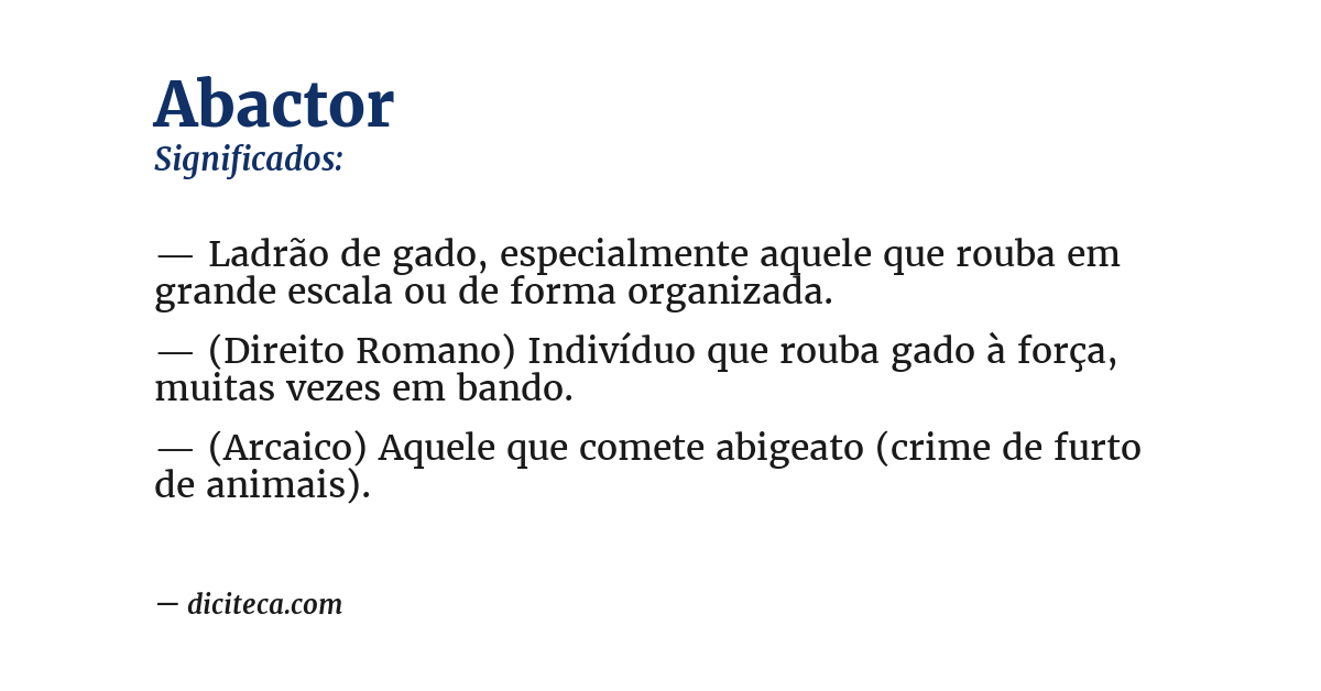 Significado de abactor