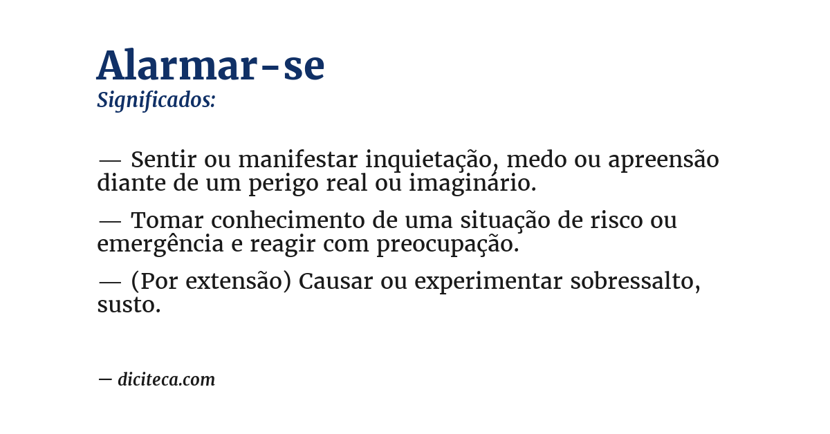 Significado de alarmar-se
