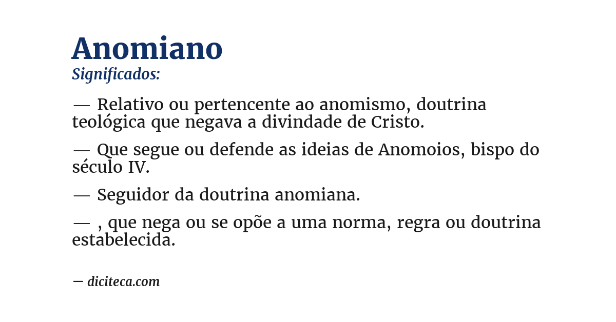 Significado de anomiano