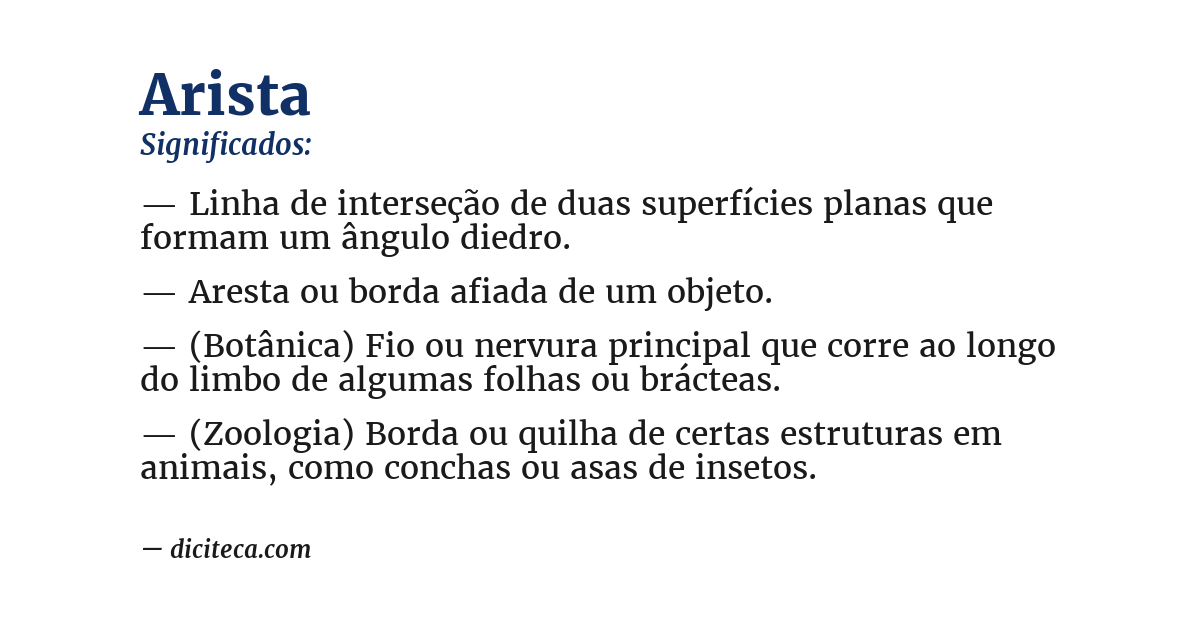 Significado de arista
