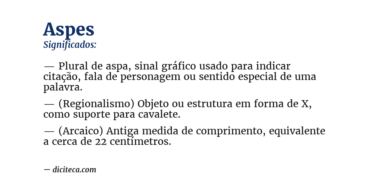 Significado de aspes