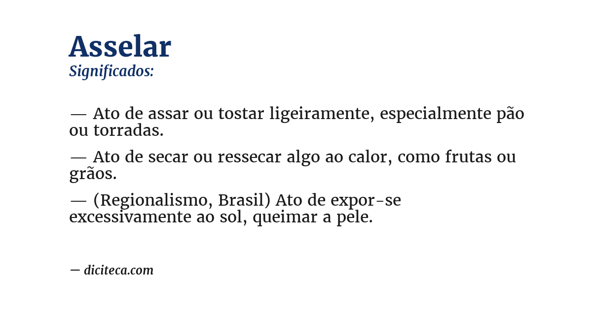 Significado de asselar