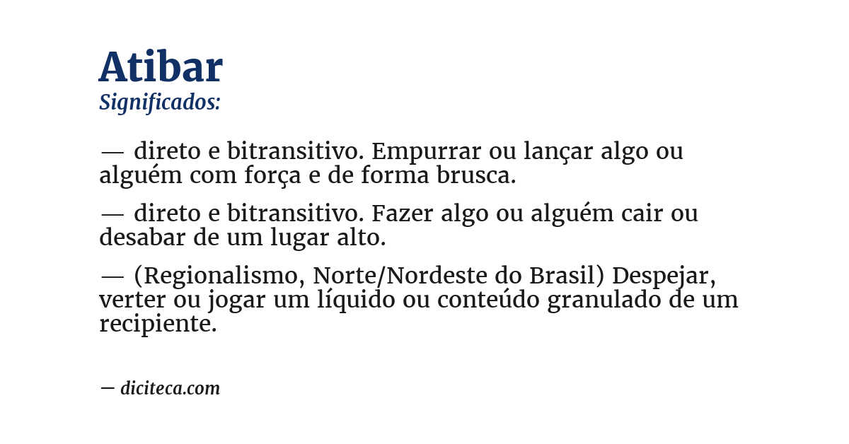 Significado de atibar