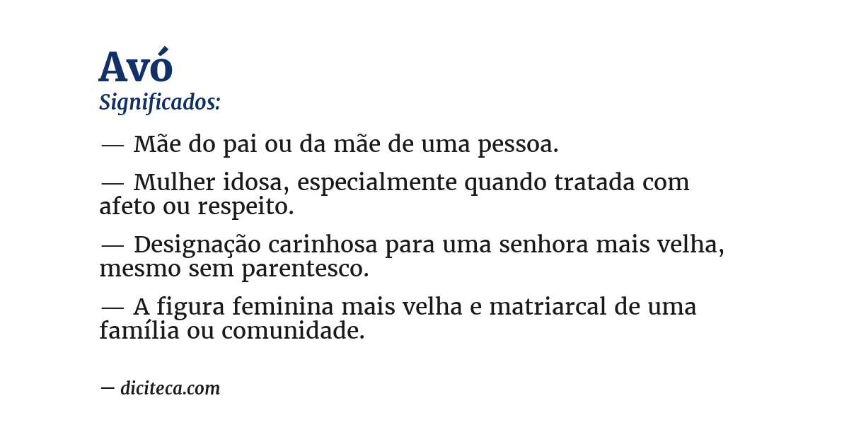 Significado de avó