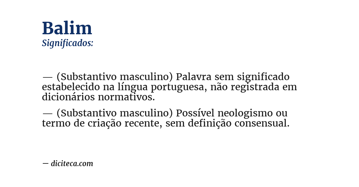 Significado de balim