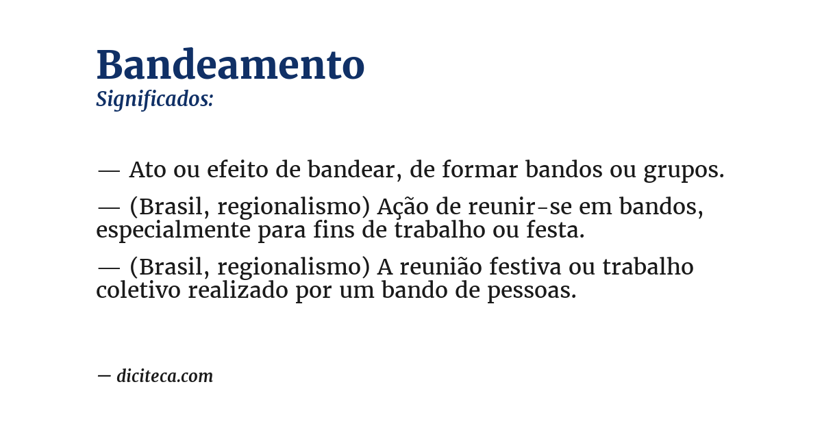 Significado de bandeamento