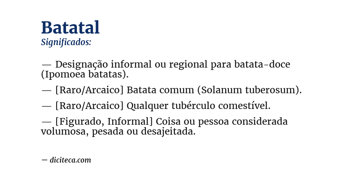 Significado de batatal