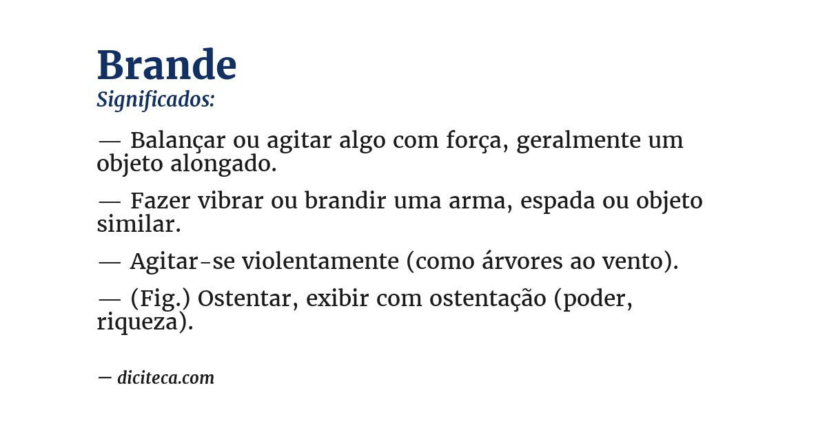 Significado de brande