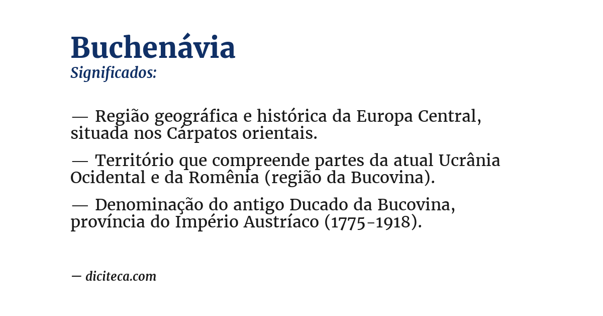 Significado de buchenávia