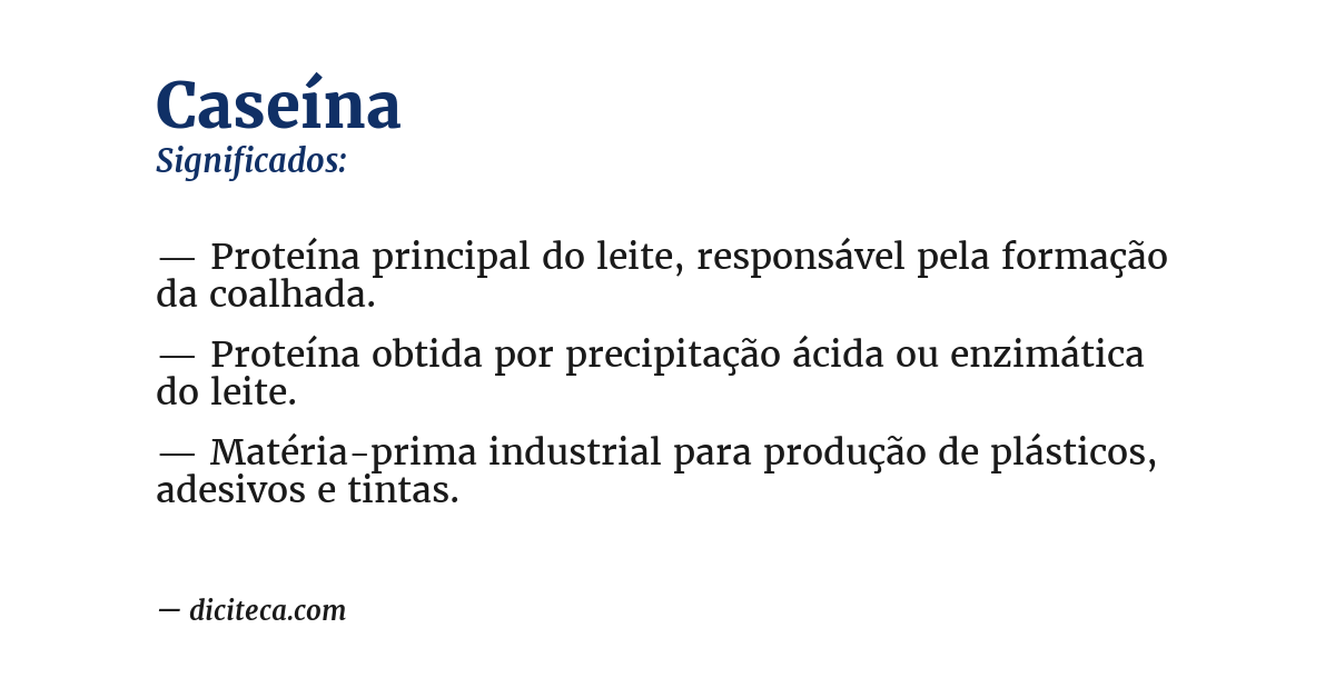 Significado de caseína