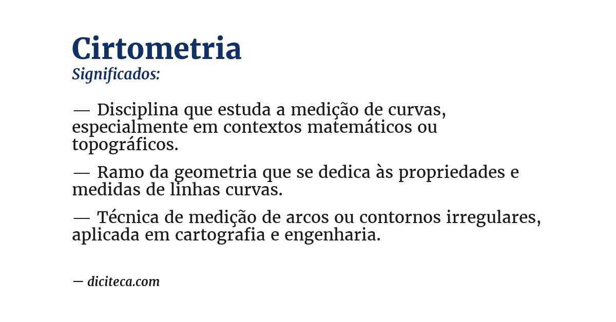 Significado de cirtometria