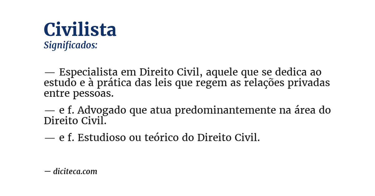 Significado de civilista