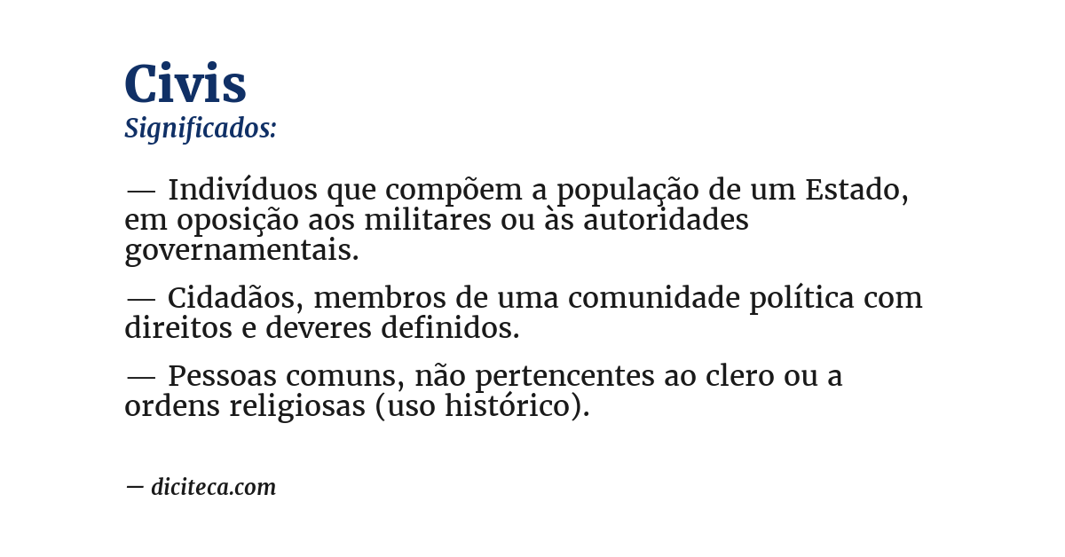 Significado de civis