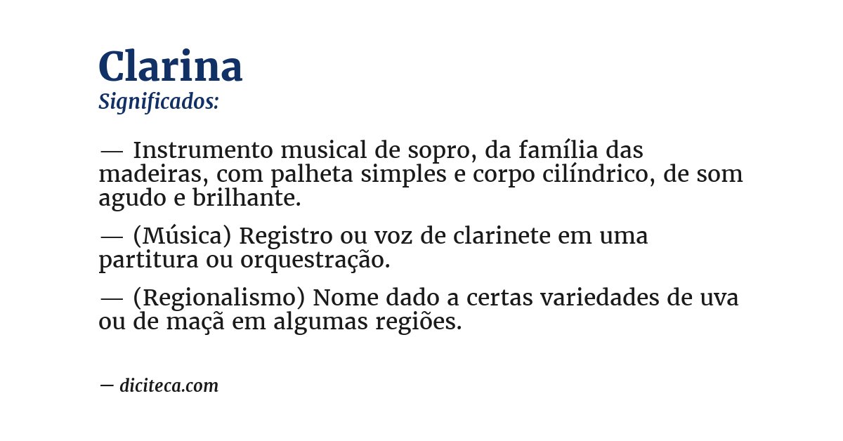 Significado de clarina