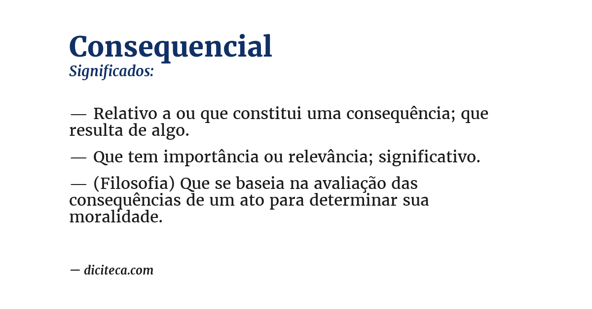 Significado de consequencial