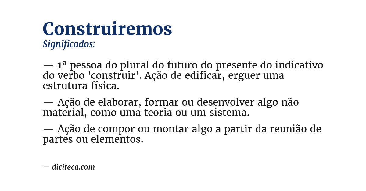 Significado de construiremos