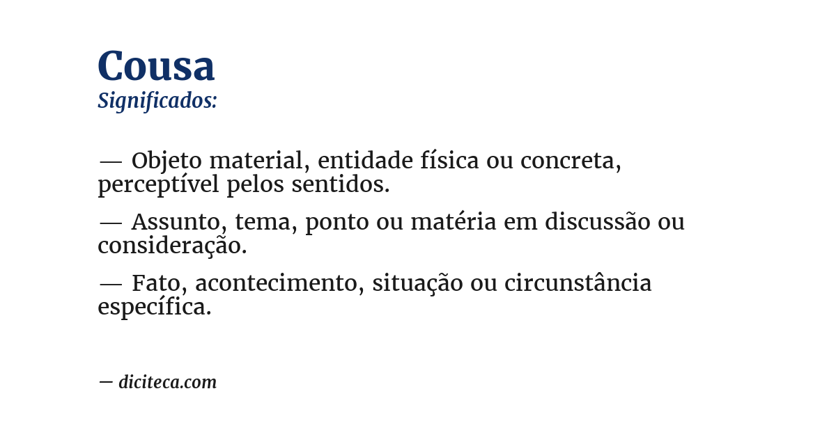 Significado de cousa