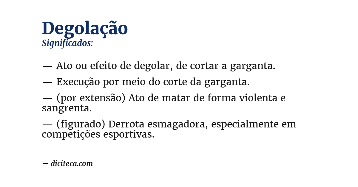 Significado de degolação
