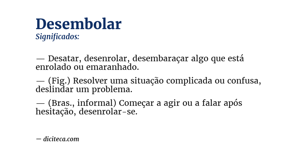 Significado de desembolar