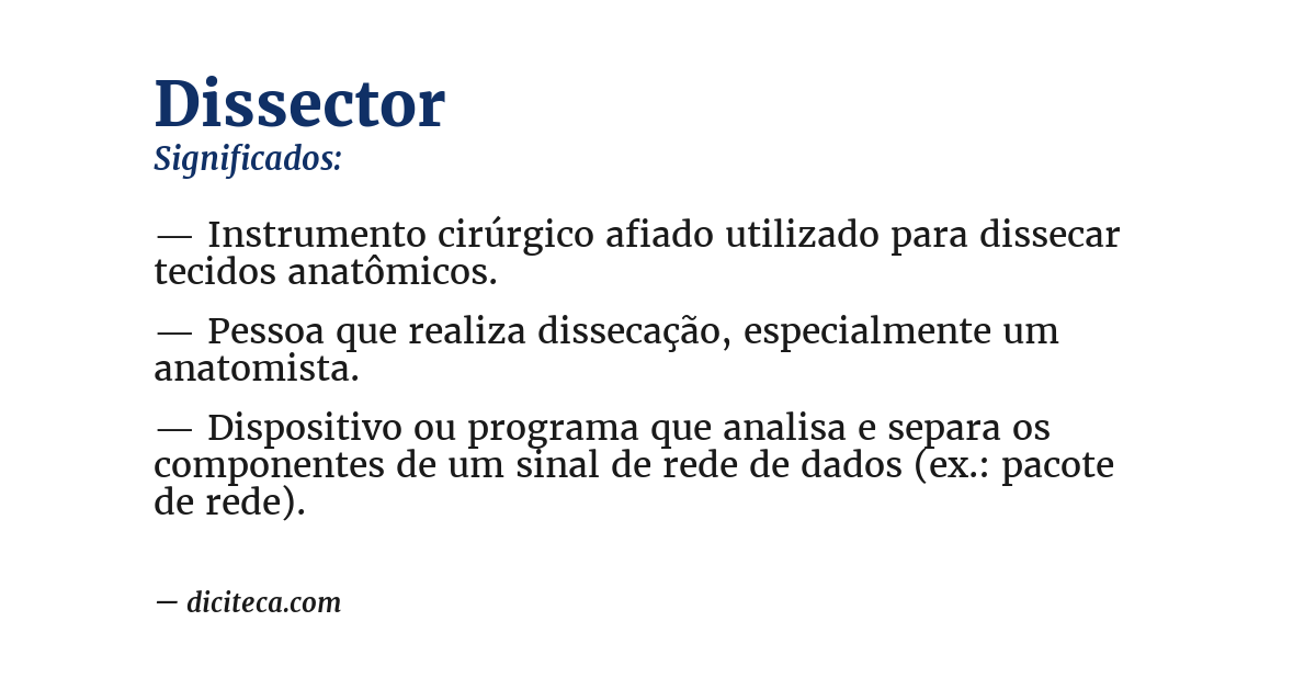 Significado de dissector