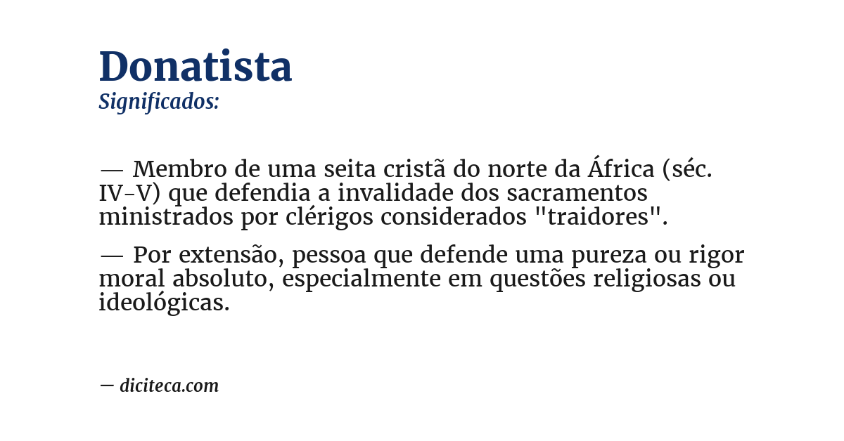 Significado de donatista