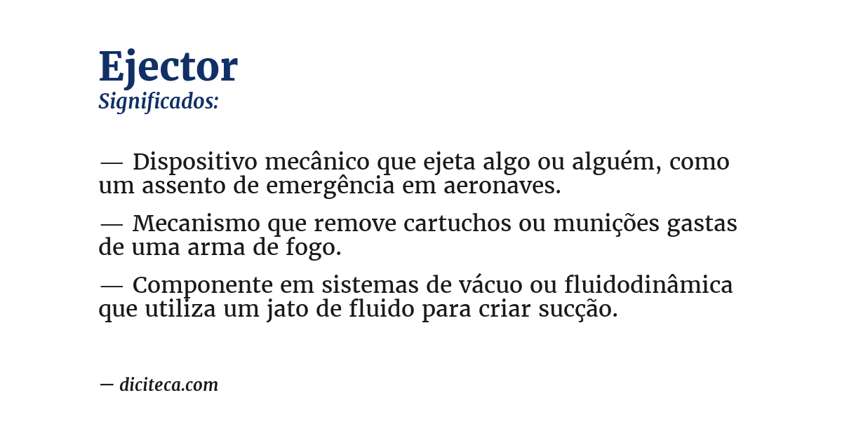 Significado de ejector