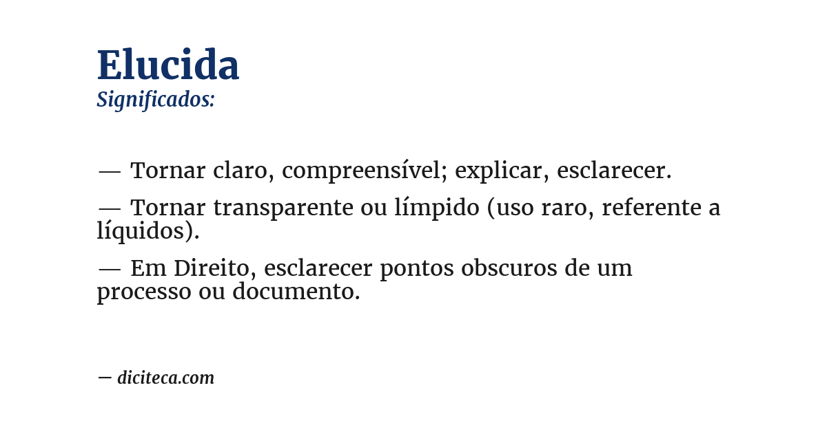 Significado de elucida