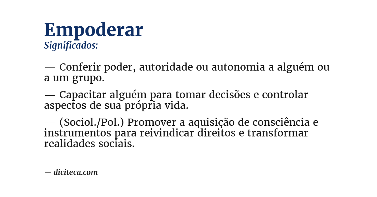 Significado de empoderar