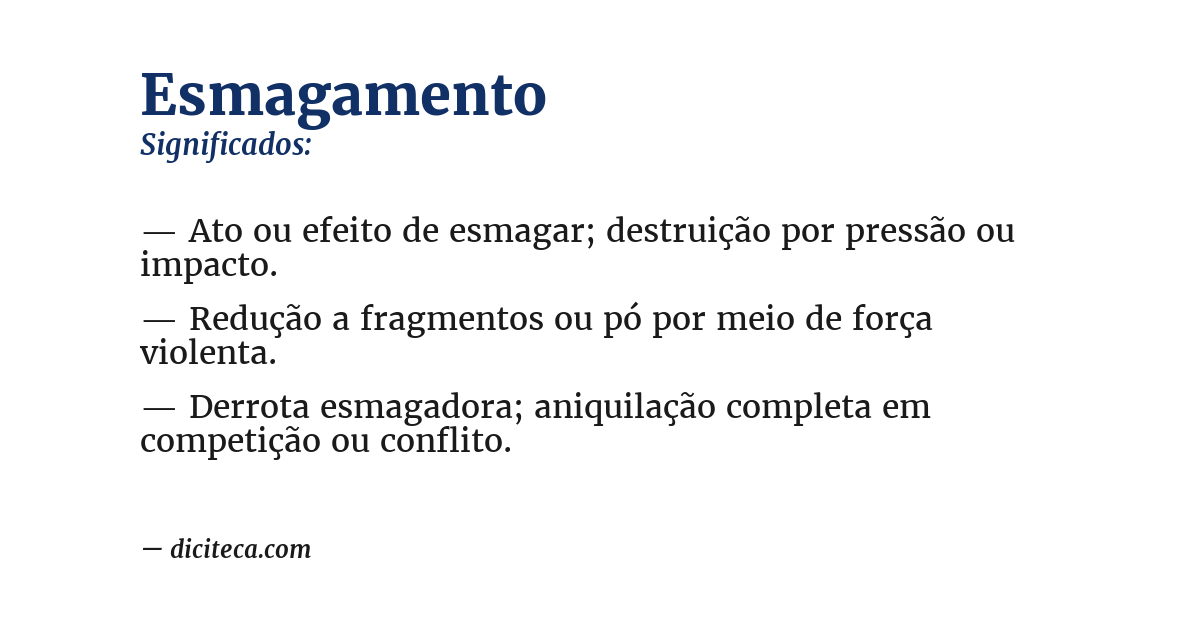 Significado de esmagamento