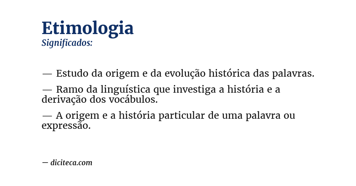 Significado de etimologia