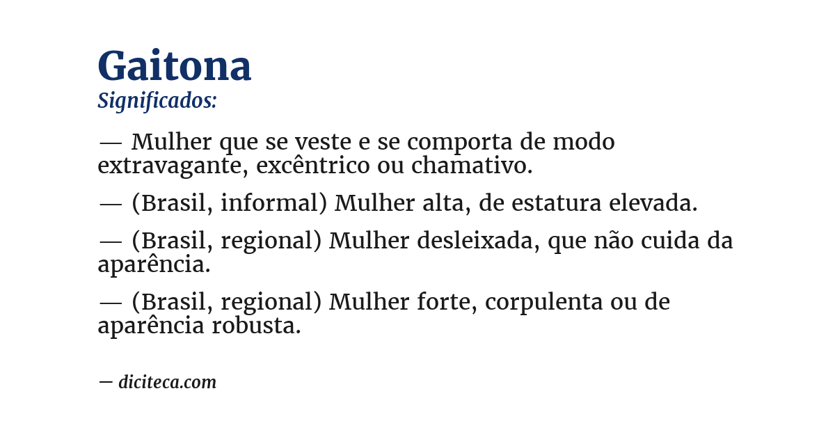 Significado de gaitona