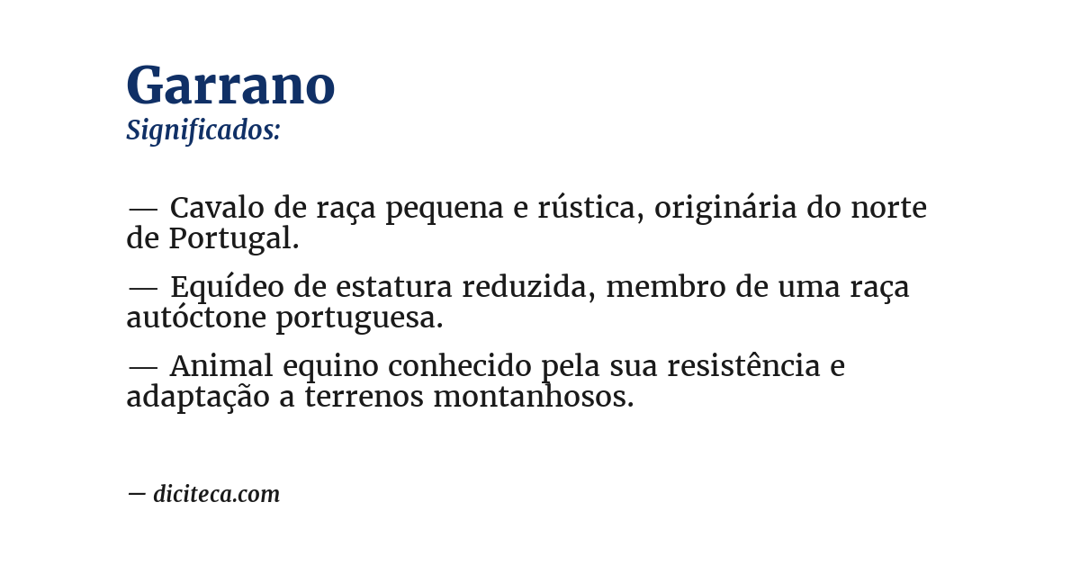 Significado de garrano