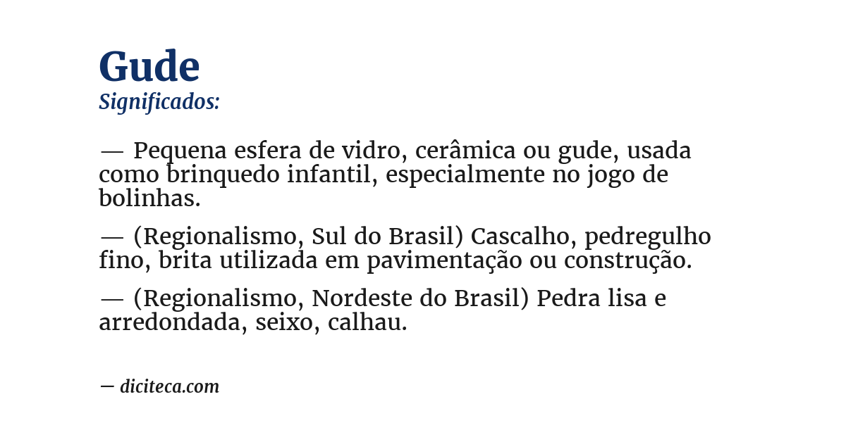 Significado de gude