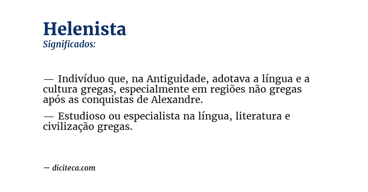 Significado de helenista