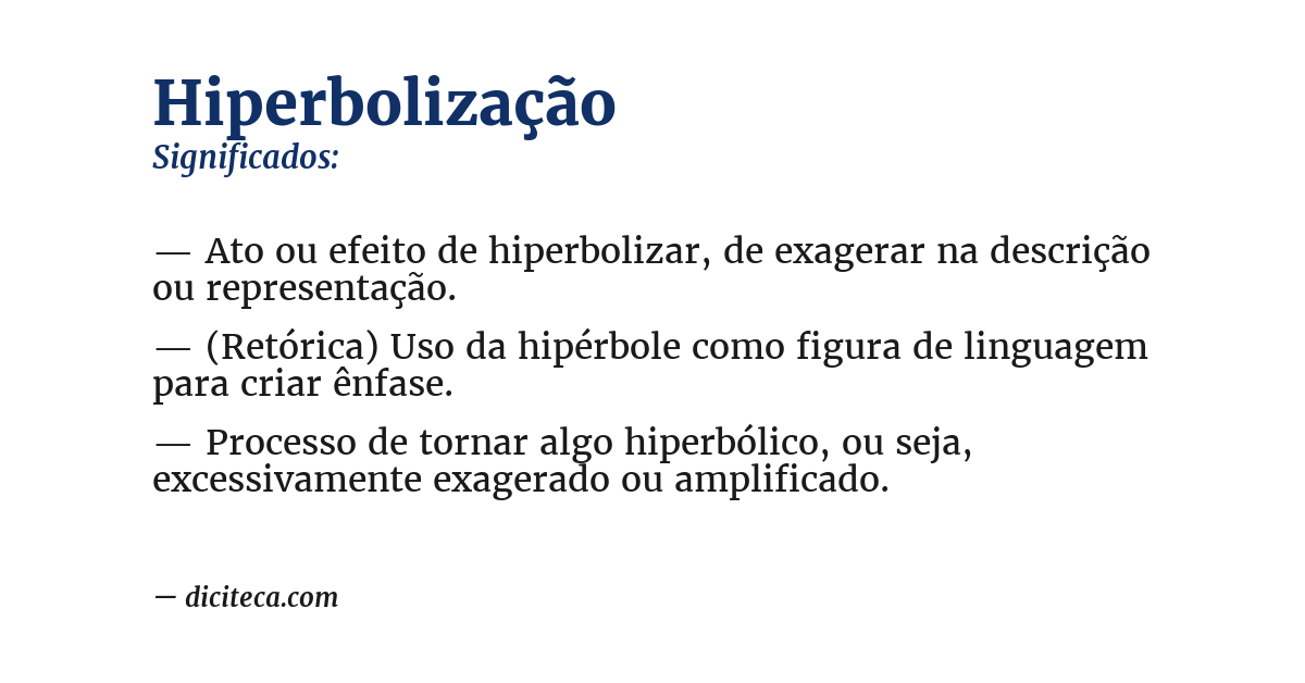 Significado de hiperbolização