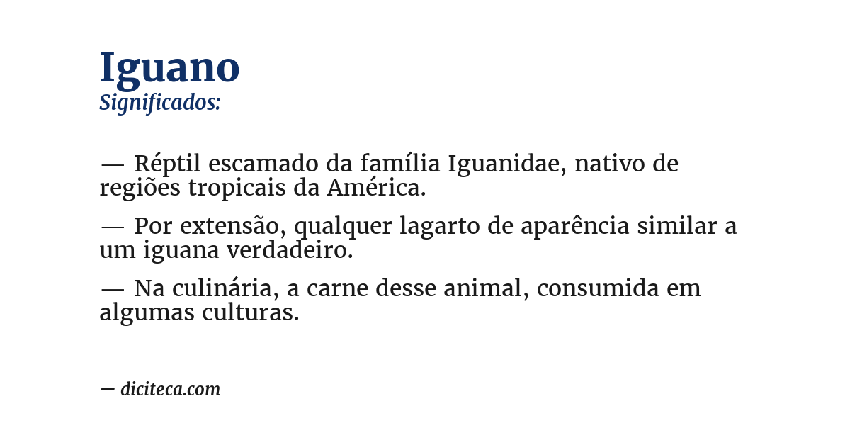 Significado de iguano
