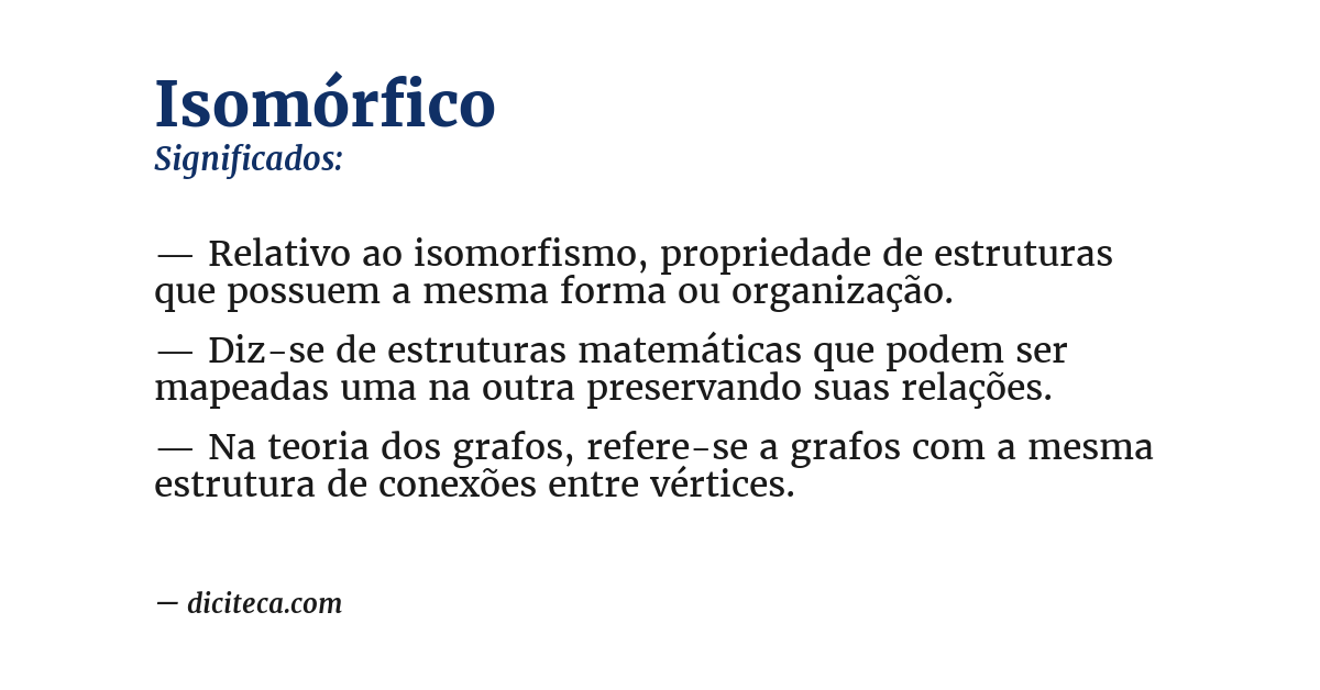 Significado de isomórfico
