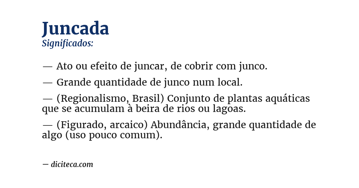 Significado de juncada