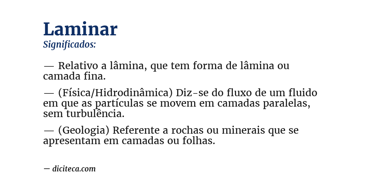 Significado de laminar