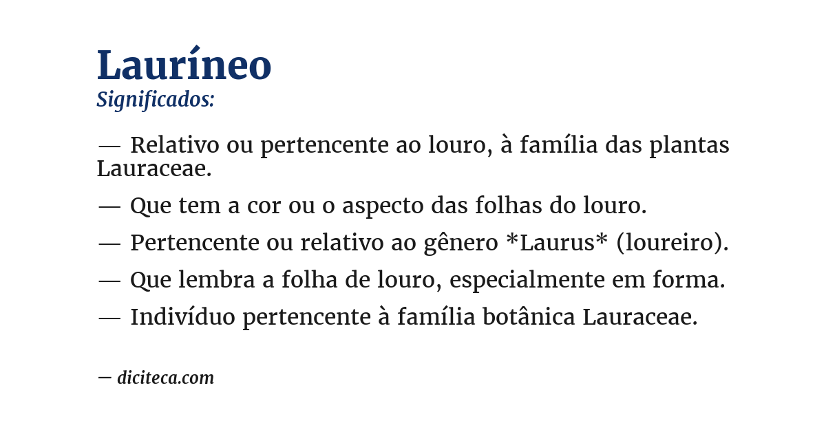 Significado de lauríneo