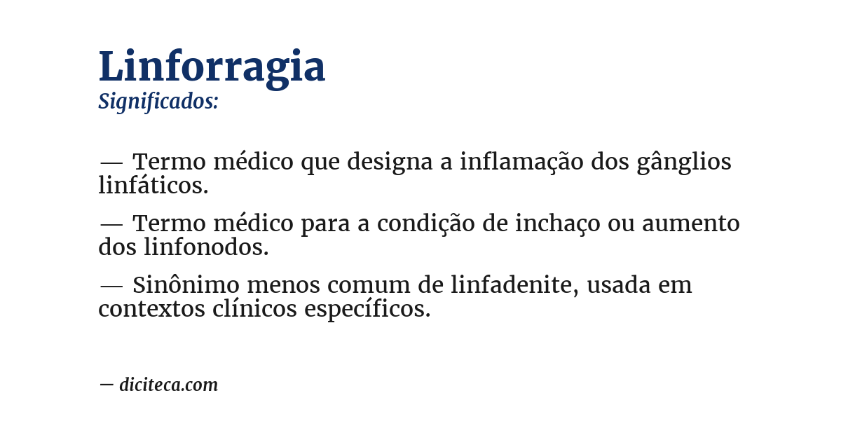 Significado de linforragia