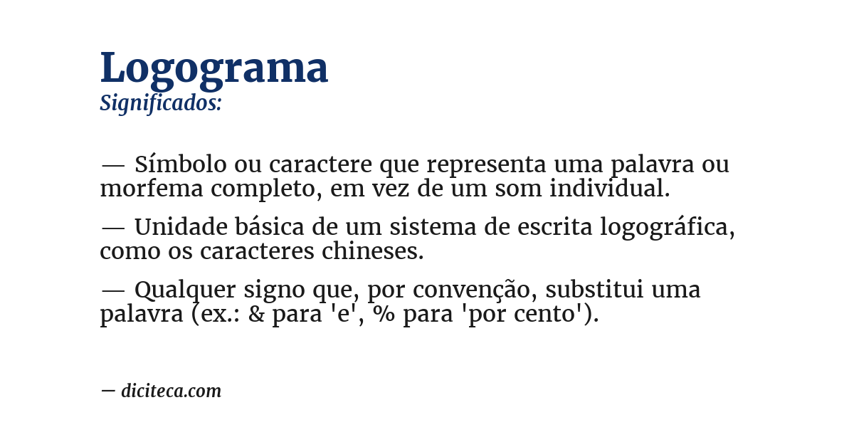 Significado de logograma
